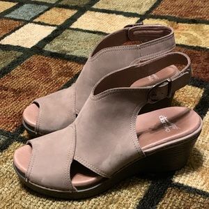 Dansko Leather Wedge Covered Sandal-Vanda